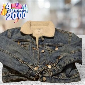 Old Navy fleece lined denim jacket size S 6-7